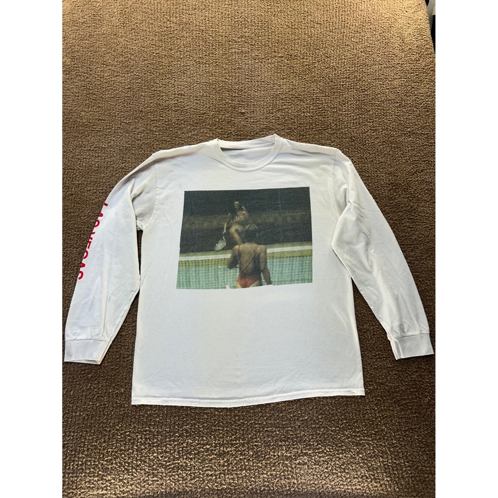 Kanye West Saint Pablo Tour Las Vegas 2016 Long Sleeve Shirt White Tennis Girl